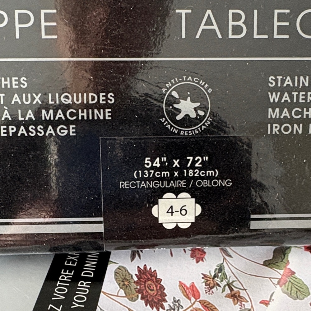 Ambiance Silver Patterned Tablecloth - Picture 2 of 3